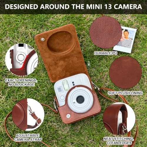 Mini 13 Kit for Fujifilm Instax Mini 13 Instant Camera, Brown - Image 3