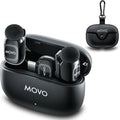 Movo NanoMic Dual USB-C Wireless Microphone for iPhone 15/16/17 and Up, Android, iPad Pro & Laptops – Wireless Lavalier Mic for USB-C Smartphones & Devices, Great for Vlogging & TikTok by Movo