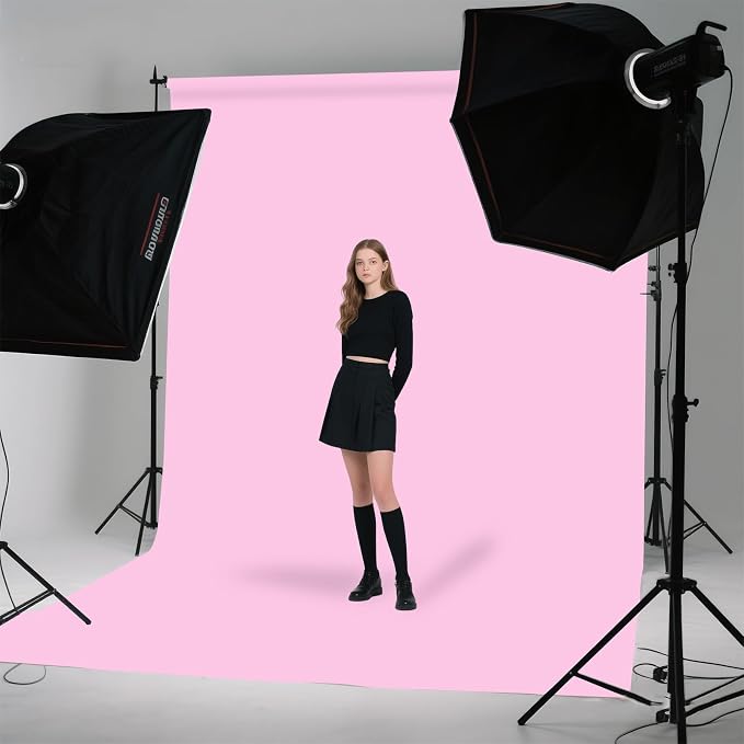Pink Photo Backdrop for Photoshoot Background Photography 7x10ft | Polyester, Portrait Product Beauty Fashion Shoot, Party Celebrations - Image 4