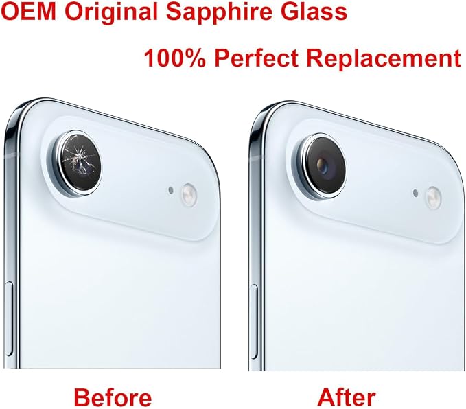 2 Sets OEM Back Rear Camera Lens Glass Replacement Compatible with iPhone Air 6.5 inches with pre-Installed Adhesive and Reparing Toolkit - Image 5