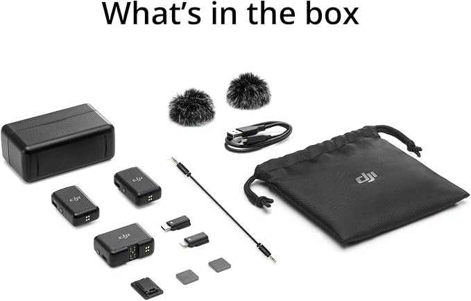 DJI Mic (2 TX + 1 RX + Charging Case), Wireless Lavalier Microphone, 250m (820 ft.) Range, 15-Hour Battery, Noise Cancellation Wireless Microphone for PC, iPhone, Record Interview, YouTube, Black | 15-Hour Battery, Easy for carrying and instant use wit... - Image 6