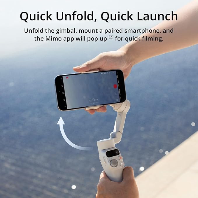 DJI Osmo Mobile 7 Gimbal Stabilizer for iPhone, Android, Built-in Tripod, 3-Axis Phone Gimbal, ActiveTrack 7.0, ShotGuides, 10hrs Use, Phone Charging + Portable Charger + Wireless Mic Set + 20W Plug - Image 2