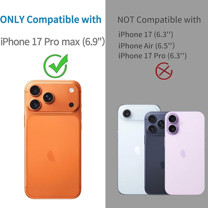 Dengduoduo 3 Pack Camera Lens Protector for iPhone 17 Pro Max, Tempered Glass, Ultra HD, 9H Hardness, Anti-Scratch, Case Friendly,[No Affect on Night Shots], Glitter Dark Purple - Image 2