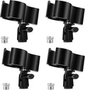 Large Microphone Clip for Mics with Outer Diameter 1.26" to 2.3" | Adjustable Mic Holder, Premium ABS, Inside sponge to protect microphones, With 5/8" Male to 3/8" Female Screw Adapter by BILIONE