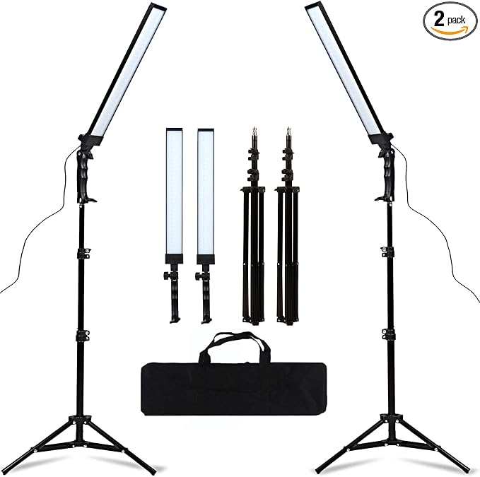 Photography Lighting, Handheld Wand LED Photo Studio Video Light | Adjustable Stick Kit with Stand Tripod and Bag for Photographic Video Fill Light, Live Streaming, Portrait, Product, Tattoo by GSKAIWEN