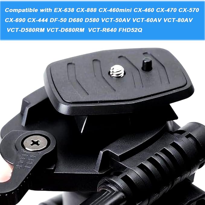 2 Pack 41mm and 43mm Tripod Quick Release Plate Camera Mounting Adapter, 2 Sizes QR Plate Camera Tripod Ball Head Parts Replacement Compatible with Ambico Sunpak Kalimar Zomei Tripod Mount - Image 5