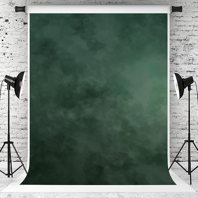 Kate 10×10ft Green Backdrop Abstract Muslin Dark Green Background Gradient Portrait Backdrop for Photographer Headshot Microfiber Photo Studio Props by KateBackdropforPhotography