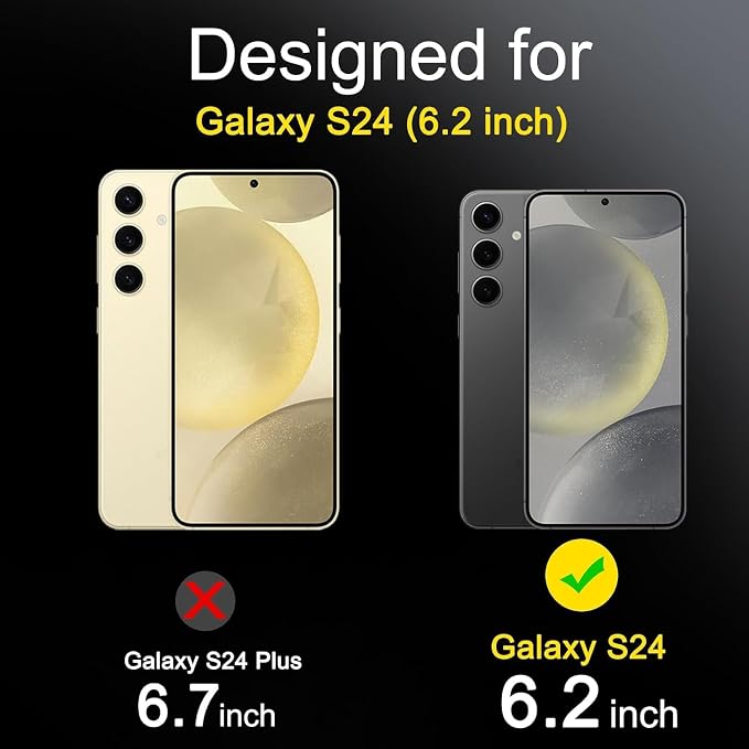 Ferilinso Screen Protector for Samsung Galaxy S24, Tempered Glass | 3 Pack, 9H+ Military-Grade Shatterproof, HD Clear, Case Friendly, Easy Installation Bubble Free, with Camera Lens Protector - Image 6
