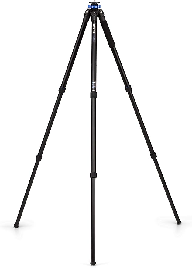 Benro Mach3 Aluminum Series 3 Long Tripod, 3 Section, Twist Lock Legs, 70.5" Maximum Height, 35.3 Load Capacity- Black (TMA37AL) by Benro