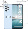[3+3 Pack] Galaxy A53 5G Screen Protector + Camera Lens Protector, HD Tempered Glass Film, 9H Hardness, Scratch Resistant, Easy Installation, Bubble Free, Screen Protector for Samsung Galaxy A53 5G by Gliansen