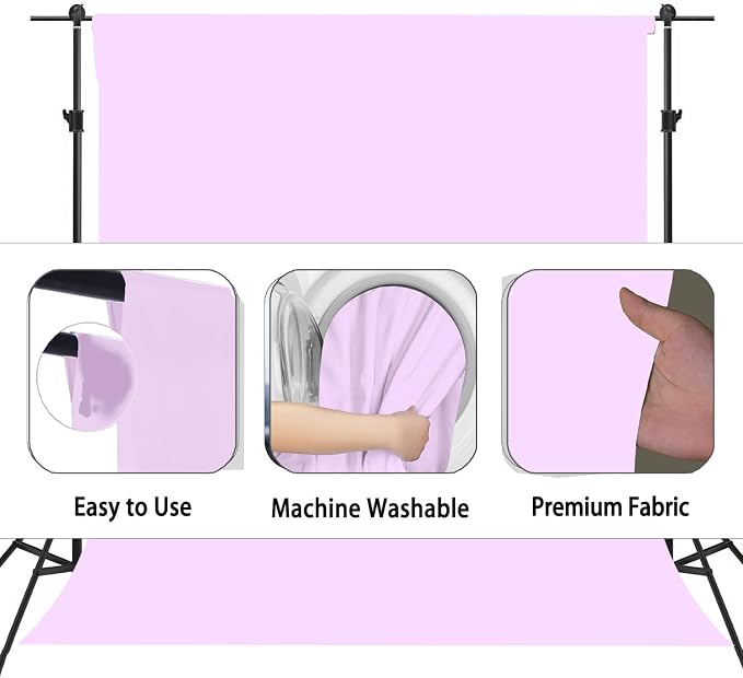 Light Purple Photography Backdrop for Photoshoot, Fabric 10x20ft | Versatile Studio Photo Backgrounds, Non Reflective, Easy to Use, for Portraits, Product, Party, Video Creation - Image 6