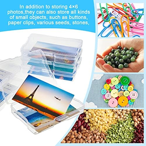 Geelin 30 Pcs Clear Photo Storage Boxes for 4" x 6" Pictures Transparent Photo Case Plastic Photo Organizers and Storage Photo Storage Containers Photo Keeper for Photo Picture Card, 6.7 x 4.7 x 1.2'' - Image 3