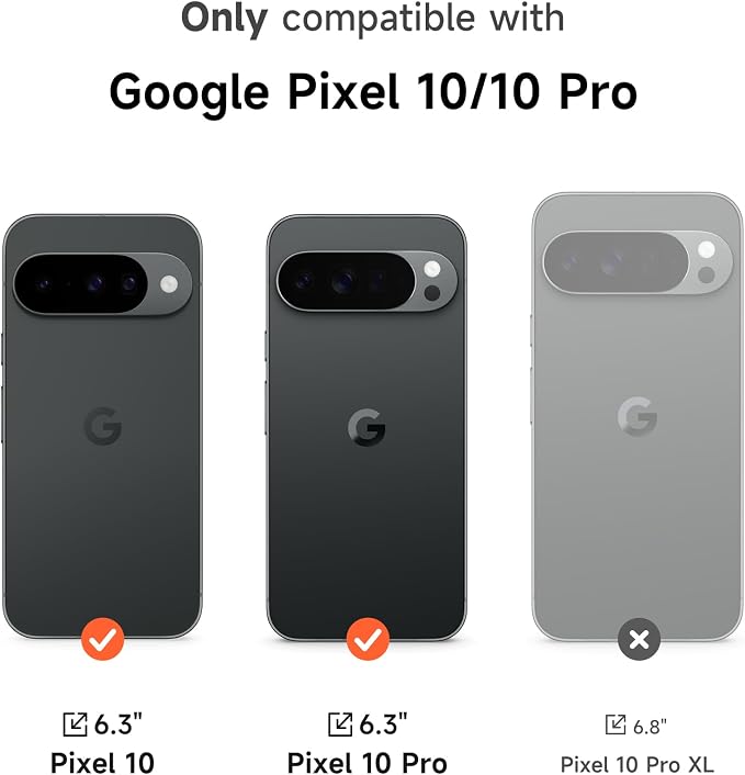 SURITCH for Google Pixel 10/10 Pro Case with 360° Rotatable Hand Strap Phone Grip Holder & Invisible Kickstand & Slide Camera Cover, Protective Cover for Pixel 10/10 Pro -Dark Blue - Image 2