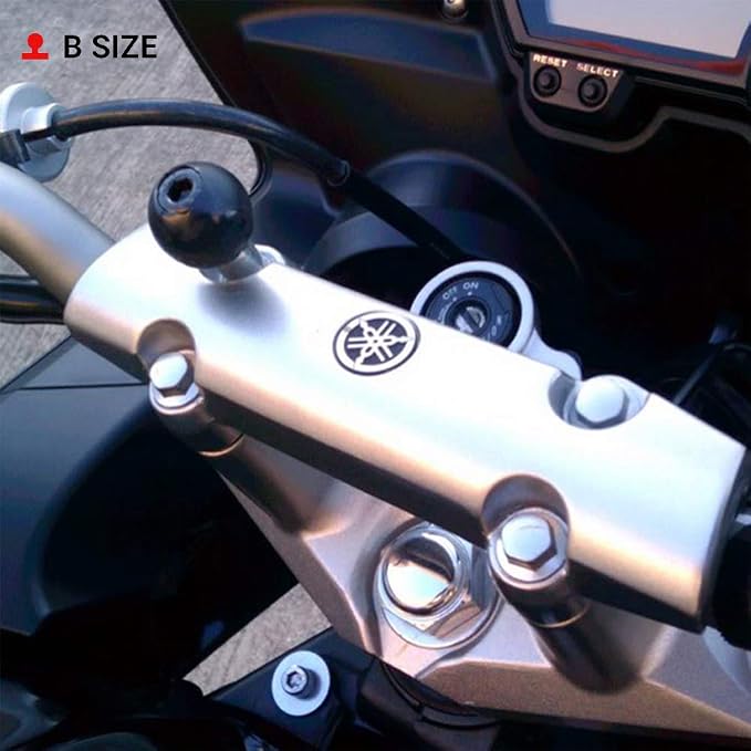 RAM MOUNTS Motorcycle Handlebar Clamp Base with M8 Bolt, B Size Ball | Fits M8 threaded handlebar clamps, marine-grade aluminum base for phones, GPS and camera mounts - Image 3
