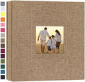 potricher Photo Album 4x6 Pictures, 200 Pockets, Linen Cover, Khaki by potricher