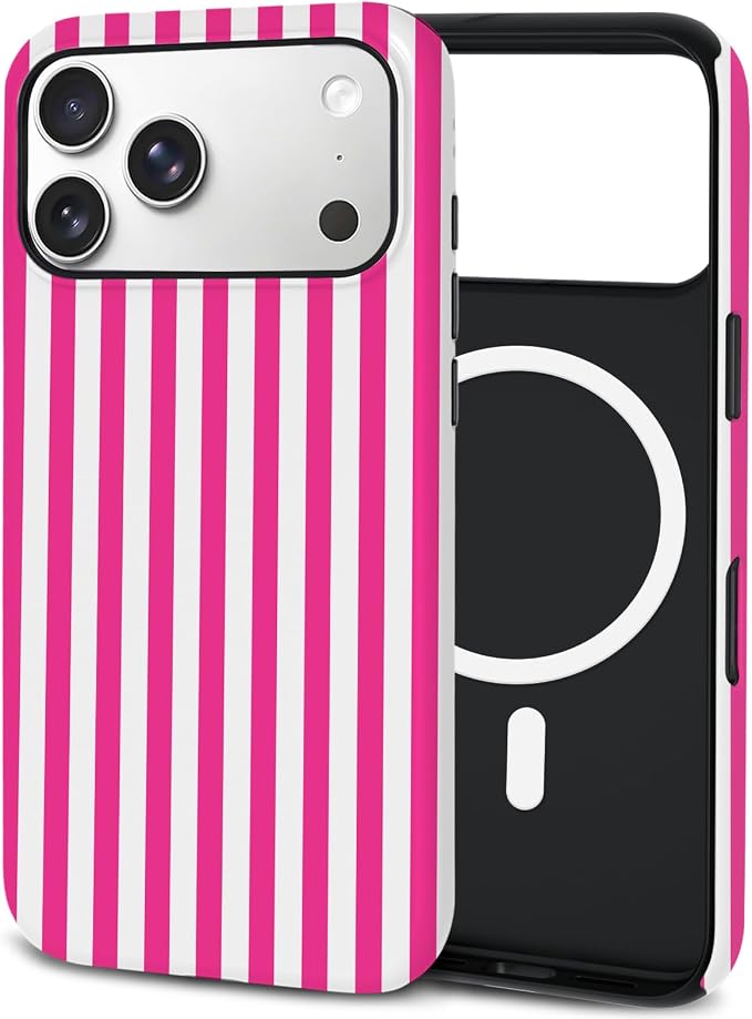 TPU Phone Case for iPhone 17 Pro Max, MagSafe Wireless Charging Compatible, Shockproof Slim Fit Protective Cover with Anti-Yellowing & Raised Camera Protection (Stripe 1, iPhone 17 Pro Max(6.9")) by Unknown