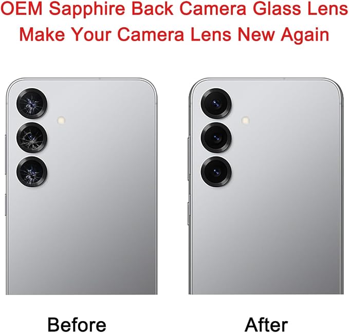 2 Sets Rear Back Camera Lens Glass Replacement for Samsung Galaxy S25 6.2-inches with pre-Installed Adhesive and Reparing Toolkit - Image 5