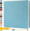 Photo Album Self Adhesive Pages 11x10.6 Scrapbook Light Blue 60 Pages by Semfalbuums