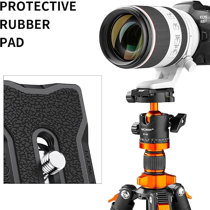 K&F CONCEPT Set of 2 Quick Release Plate Adapter 1/4 Inch | TP12 Release Plate Adapter for DSRL and Tripod Ball Joint - Image 8