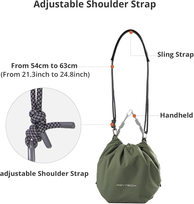 PGYTECH OneGo Drawstring Small Camera Bag Soft Cute Camera Pouch Handbag | Forest Camera Sling Bag Compatible with Mirrorless Cameras/Nikon/Canon/Sony/Fuji/Pocket 4 Camera Case, Forest - Image 6
