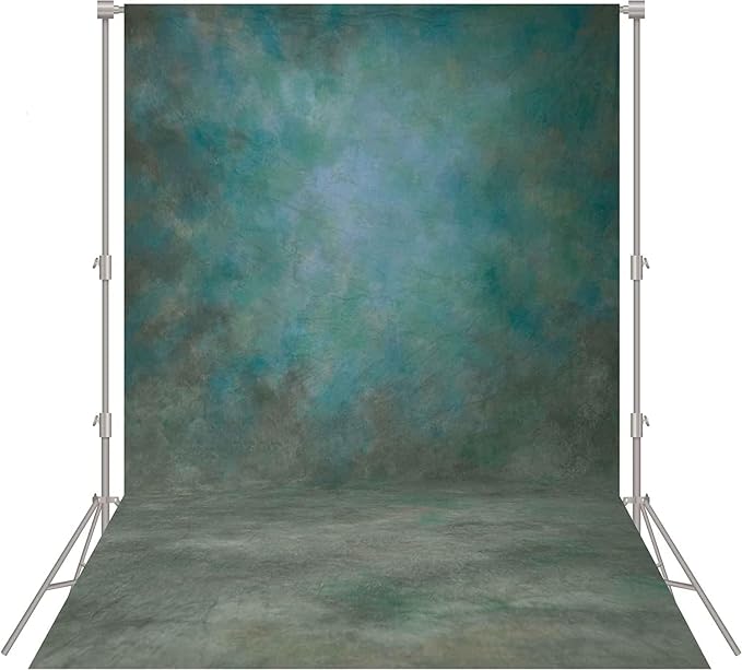Abstract Photography Backdrop for Photoshoot 8x12,Green,No Stand | Professional,Polyester Fabric,Roller Pocket on Top,Vintage Portrait Photo Props Booth Background,Photoshoot Studio by Haboke
