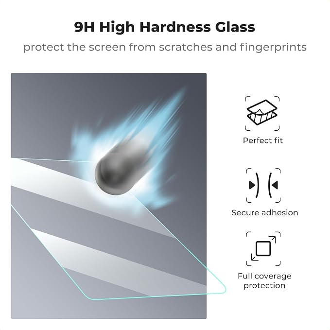 K&F CONCEPT 3 Pack Screen Protector Compatible with Canon SX740 Camera | Ultra Clear Tempered Glass Screen Protector Anti Scratch Bubble Free Ultra Resistant PF04 - Image 2