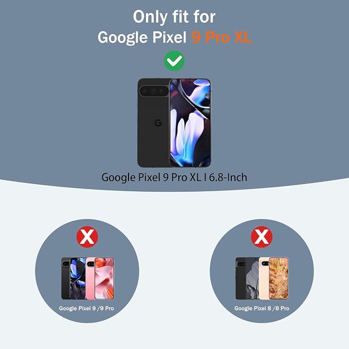 Gritup for Pixel 9 Pro XL Case Military-Grade Shockproof with Kickstand | with 2 PCS Screen Protector, Slide Camera Cover, Heavy Duty Outdoor Protection Funda para Pixel Pro 9 XL Cover, Red+Black - Image 3