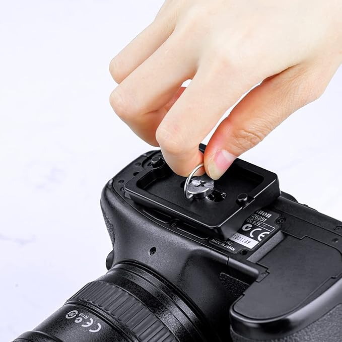 K&F CONCEPT Set of 2 Quick Release Plate Adapter 1/4 Inch | TP12 Release Plate Adapter for DSRL and Tripod Ball Joint - Image 7