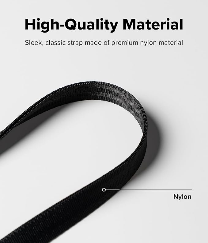 Ringke Phone Lanyard for iPhone 17 Pro Max and Most Smartphones [One-Touch Buckle] Shoulder Strap Adjustable Sturdy Universal Phone Crossbody Neck Lanyard for Travel Essentials - Black - Image 4