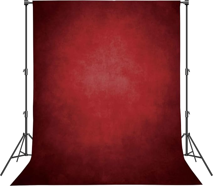 Abstract Photography Backdrop for Photoshoot 8x10ft,Red,No Stand | Professional,Polyester Fabric,Roller Pocket on Top,Vintage Portrait Photo Props Booth Background,Photoshoot Studio by Haboke