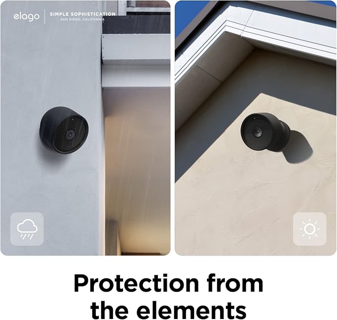 elago Silicone Cover for Google Nest Cam Outdoor or Indoor (Battery) | Magnetic Mount Cover Included, All Weather Protection, Easy Installation [Black] (NOT Compatible with wired, 2nd gen) - Image 6