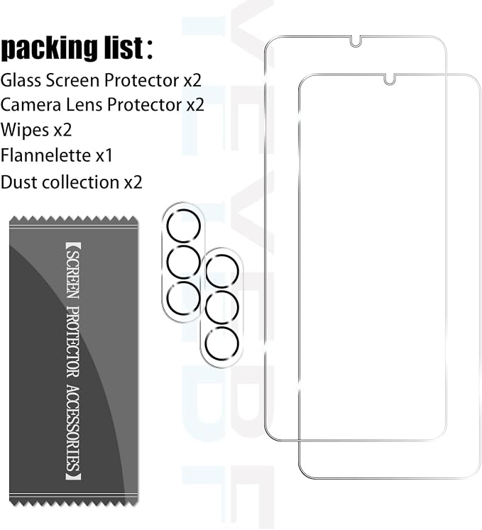 Galaxy A25 HD Clear Tempered Glass Screen Protector + Camera Lens Protectors, [2+2 Pack] [3D Glass] [Anti-Glare] [Bubble-Free] Screen Protector Glass For Samsung Galaxy A25 - Image 7