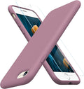 Miracase Silicone for iPhone SE 2022/SE 2020/7/8 Case,Blackcurrant | Ultra Slim Cover with Screen Protector, Soft Microfiber Lining, Multi-Color Premium Silicone Shockproof Phone Case by Miracase