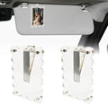 2Pcs Magnetic Car Visor Photo Holder, Scalloped Transparent, 2.4 x 3.5 in | Clear Acrylic Car Picture Frame, Personalized Picture Frame Clip for Sun Visor, For Family, Pets, Travel Photos by Nirvany-MakeACoolLifeForU