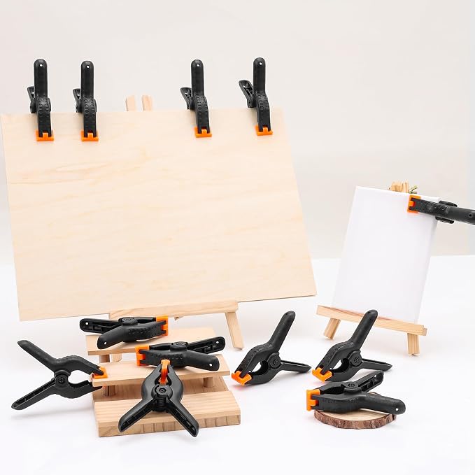 40 Pack 4.5 inch Plastic Spring Clamps, Backdrop Clips | Black Heavy Duty Clips, Woodworking Clamps, Plastic Clamps for Crafts, Backdrop Stand, Woodworking, Photography - Image 7