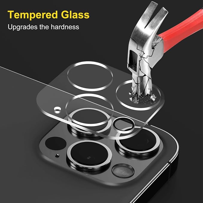Camera Lens Protector (3 Pack) Compatible with iPhone 12 Pro Max Camera Lens Cover Protection, HD Clear Anti-Scratch - Image 2