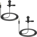 2-Pack Lavalier Microphone for DJI Mic 2 & Rode Wireless Pro Transmitters | Omnidirectional Lav Lapel Wearable Mic for Vlog Interview Streaming Lectures Broadcasters by weishan
