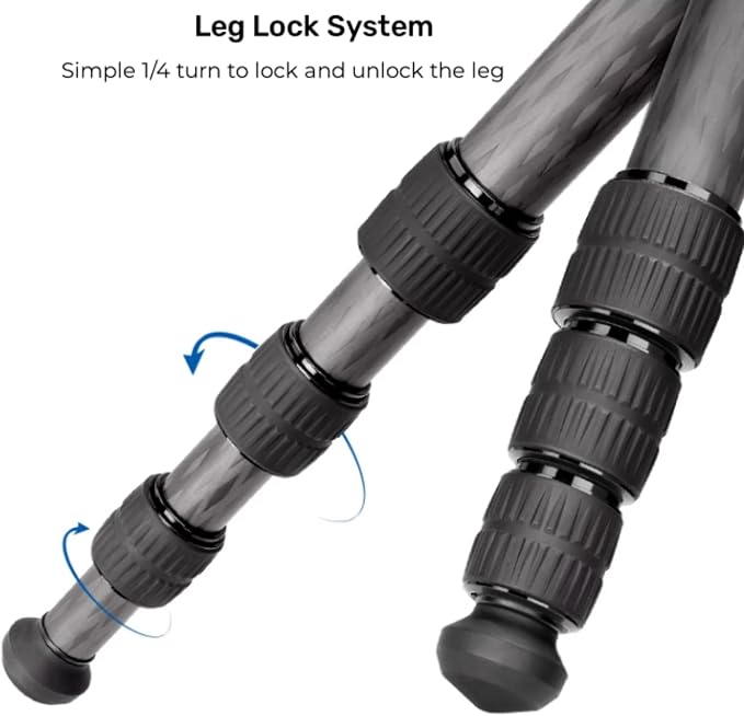 LEOFOTO Carbon Fiber Camera Monopod 65" Tall 4-Section MP-284C - Image 2