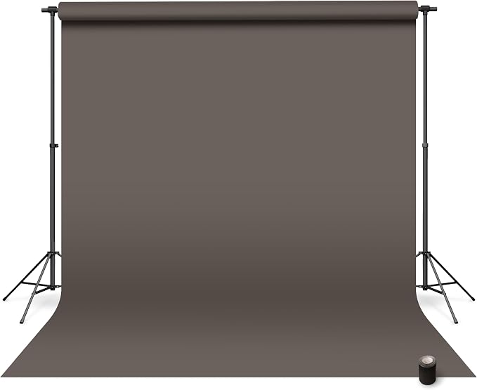 Denny Mfg Seamless Paper Backdrop for Photoshoot, Medium Grey, 107in x 36ft | Photography Backdrop, Matte Finish for Portraits, Product Photos and Video Shoots, with Free Roll Gaffer Tape (2 in x 13 ft) by DennyManufacturing