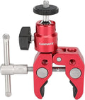 CAMVATE Crab Clamp with 1/4"-20 Mini Ball Head for Camera Monitor Mount/Red by CAMVATE