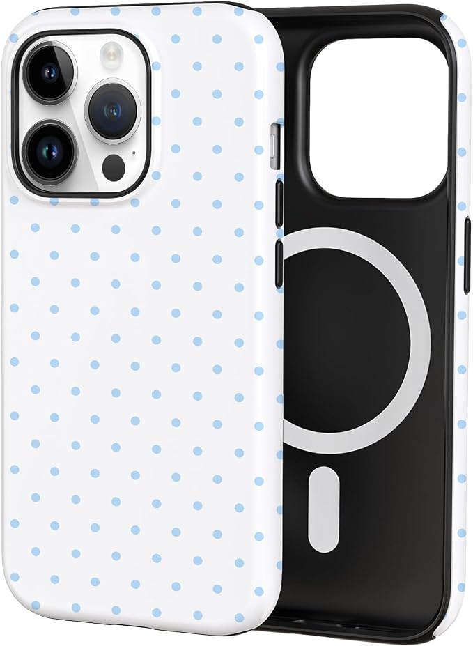 TPU Phone Case for iPhone 14 Pro Max, MagSafe Wireless Charging Compatible, Shockproof Slim Fit Protective Cover with Anti-Yellowing & Raised Camera Protection (Polka dot 3, iPhone 14 Pro Max) by Unknown
