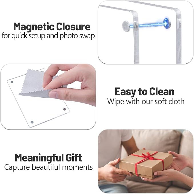 Car Picture Holder 2Pcs Car Picture Frame 3.5"x2.5" Acrylic Sun Visor Photo Clip Visor Accessories Photo Display - Image 5