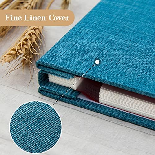 potricher Large Self Adhesive Photo Album 40 Pages, Linen cover, Blue - Image 5