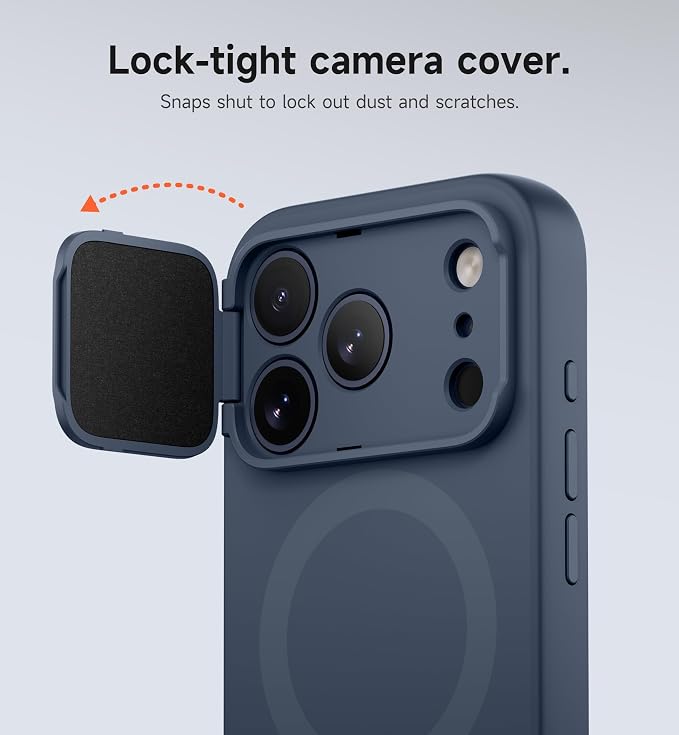 SURITCH for iPhone 17 Pro Case with Camera Control Cover, Camera Cover and Adjustable Kickstand, Compatible with MagSafe, Shockproof Bumper Protective Cases 6.3 Inch, Blue - Image 4