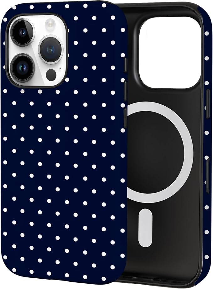 TPU Phone Case for iPhone 16 Pro Max, MagSafe Wireless Charging Compatible, Shockproof Slim Fit Protective Cover with Anti-Yellowing & Raised Camera Protection (Polka dot 7, iPhone 16 Pro Max) by Unknown