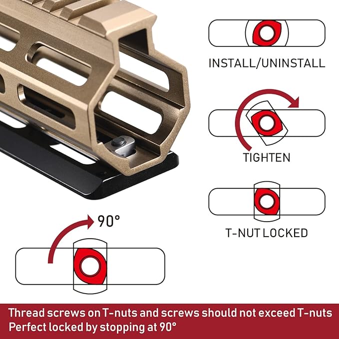 SHINEWEE Arca Dovetail Rail for M-LOK System – Quick-Release Tripod Mount Adapter | Compatible with Arca-Swiss/RRS Standards | Lightweight Aluminum Hunting Accessory | 4-Slot Interface - Image 3