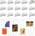 16 PCS Gridwall Accessories Grid Wall Hooks Clips, White Siding Clips for Hanging Signs, Photos & Notes, Display Sign Holder for Home, Office, Retail Store Organization & Decoration by Unknown