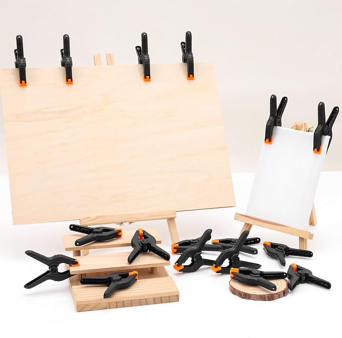 24 Pack 3.5 inch Plastic Spring Clamps, Backdrop Clips | Black Heavy Duty Clips, Plastic Clamps for Crafts, Backdrop Stand, Woodworking, Photography - Image 7