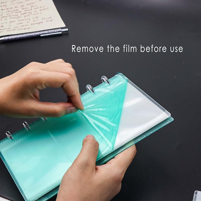 Clear Discbound Pocket Sleeves 7 Disc Sheet Protectors 20 Inner Pages PP 3.5x2.4 Pockets PET Cover Photo Card Protector Binder Album (3 Pocket - 7 Disc) - Image 4