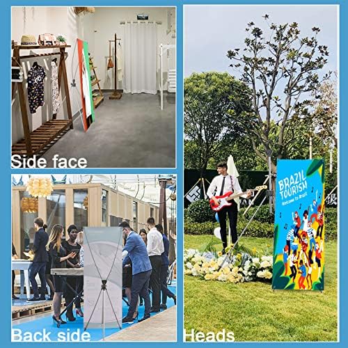 2 Pack Premium X-Frame Banner Stand Fits Any Banner Adjustable SIZE 23"x63" with Carrying Bag, Retractable Banner Stand That is Perfect for Trade, Show and Store Display, Banner Stands for Display - Image 5
